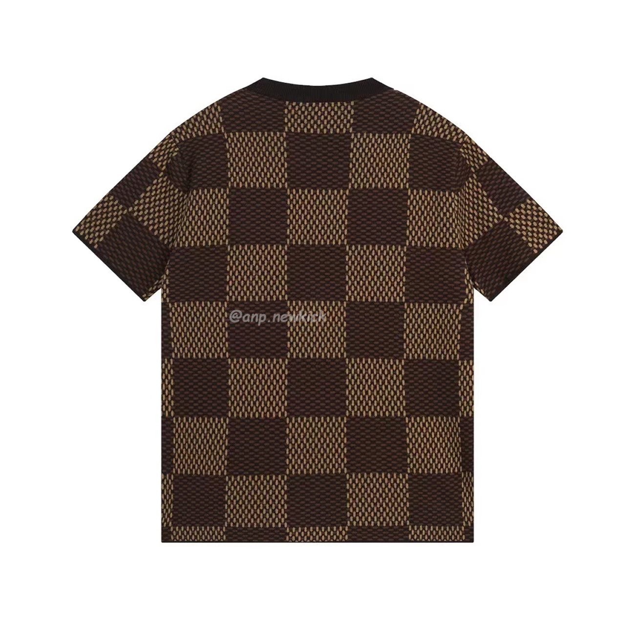 Louis Vuitton Round Necked Checkerboard T Shirt (11) - newkick.vip